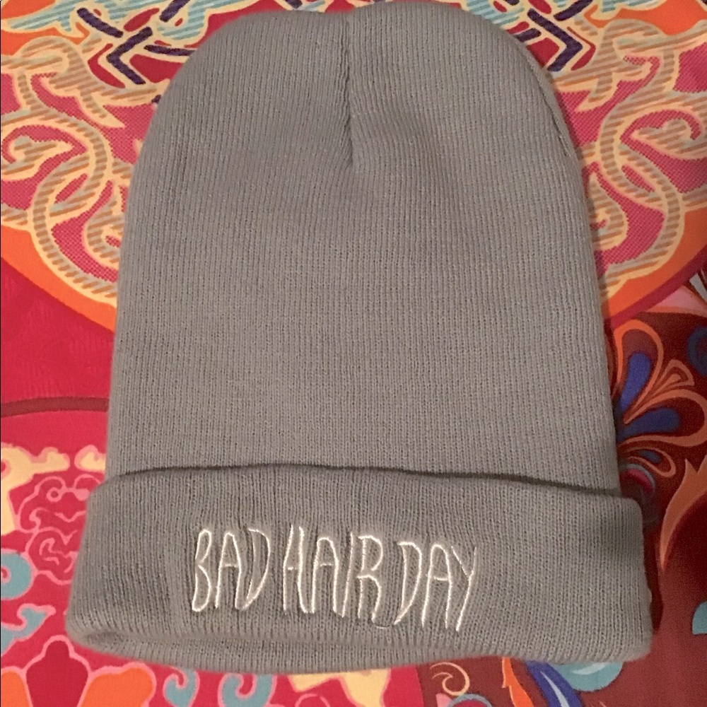 Bad Hair Day Gray Beanie
